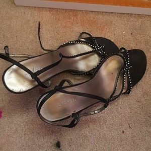 black heels with gems
